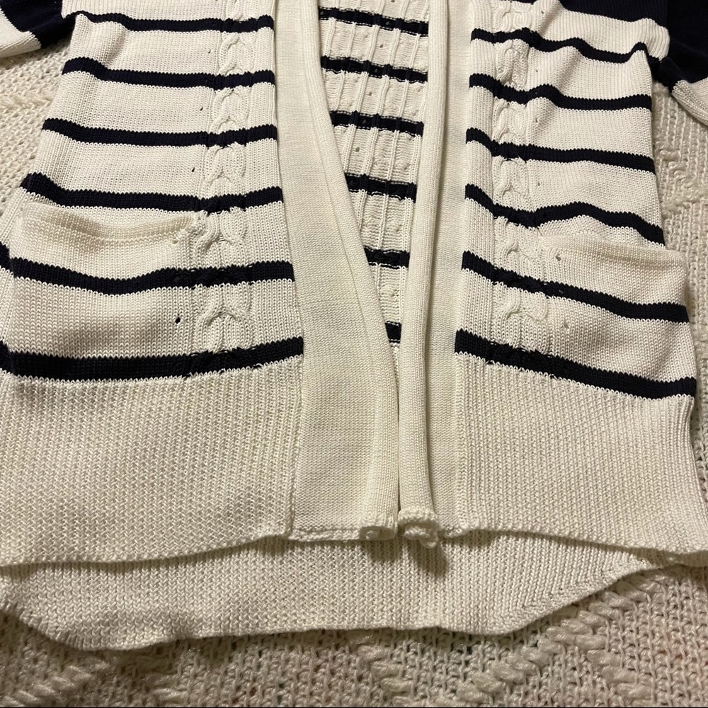 MILL‎ & ROW STRIPE KNIT Long CARDIGAN - Picture 7 of 9